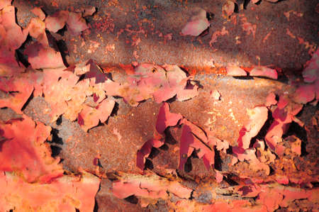 rusty peeling paint on the wallの写真素材