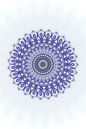 violet circular ornament