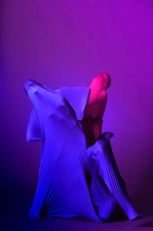 three abstract human figuresの写真素材