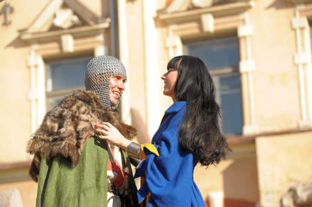 love story in the medieval styleの写真素材