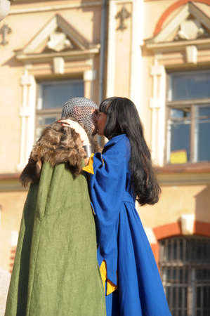 love story in the medieval styleの写真素材