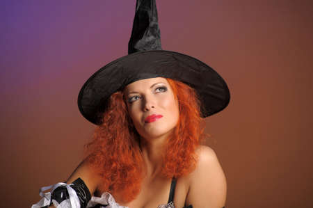Sexy redheaded witch