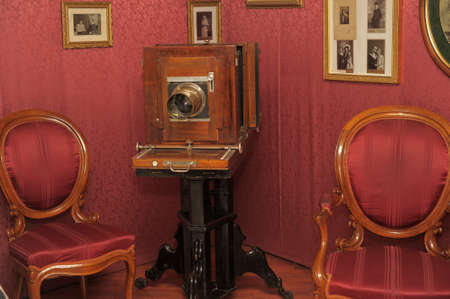 Wooden retro camera