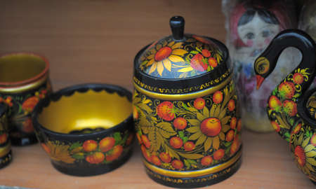 Russian wooden wareの写真素材