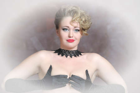 Beauty portrait of blonde girl