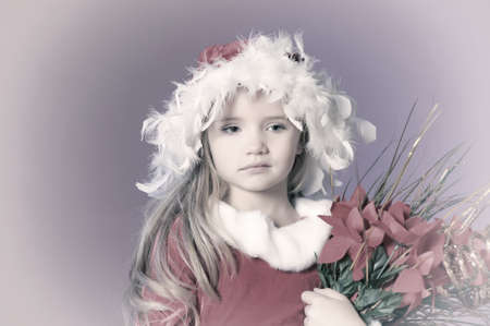 Little santa girlの写真素材