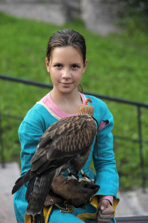 girl with a hawk