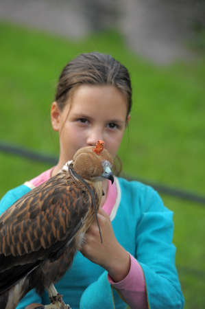 girl with a hawk