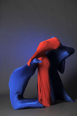 three abstract human figuresの写真素材