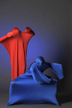 two abstract figuresの写真素材