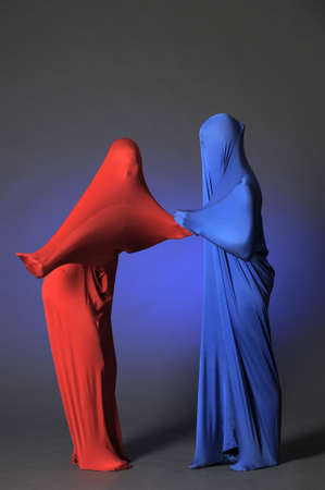 two abstract dancing figuresの写真素材