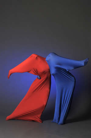 two abstract dancing figuresの写真素材