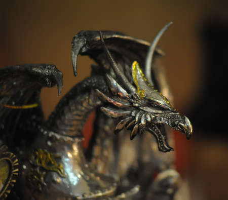 statuette of a dragonの写真素材