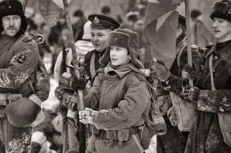 Reconstruction of a major military operation of the Leningrad Front - The January Thunder,  lifting of the blockade of Leningrad.のeditorial素材