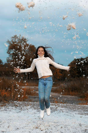 Flying to the summer skyの写真素材