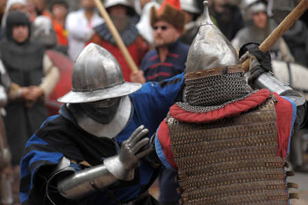 in Vyborg Castle, the annual International Festival of Military History connoisseurs and lovers of the Middle Ages, "Knightのeditorial素材