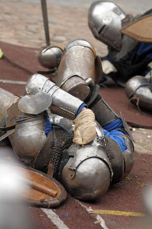 in Vyborg Castle, the annual International Festival of Military History connoisseurs and lovers of the Middle Ages, "Knightのeditorial素材