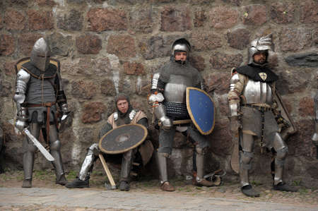 in Vyborg Castle, the annual International Festival of Military History connoisseurs and lovers of the Middle Ages, "Knightのeditorial素材