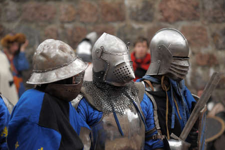 in Vyborg Castle, the annual International Festival of Military History connoisseurs and lovers of the Middle Ages, "Knightのeditorial素材