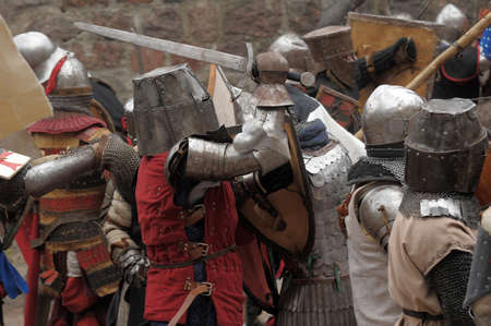in Vyborg Castle, the annual International Festival of Military History connoisseurs and lovers of the Middle Ages, "Knightのeditorial素材