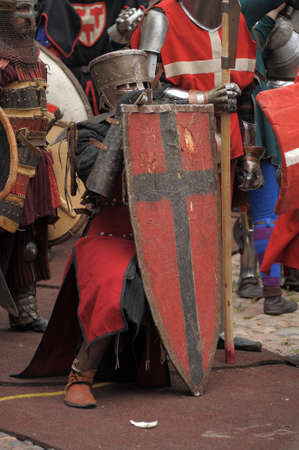 in Vyborg Castle, the annual International Festival of Military History connoisseurs and lovers of the Middle Ages, "Knightのeditorial素材