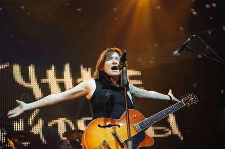 Russian rock band  Night Snipers  performance at rock festivalのeditorial素材