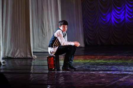 The Jewish dance. Festival of children's dancing collectives, Russia, St.-Petersburgのeditorial素材