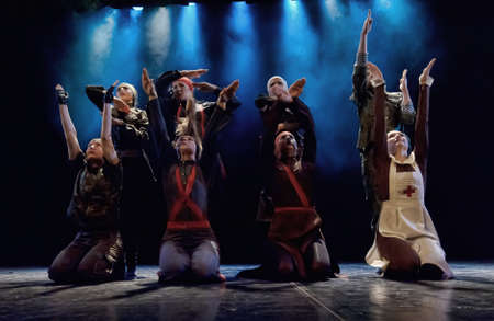 Russia, St.-Petersburg, performance of childrenのeditorial素材