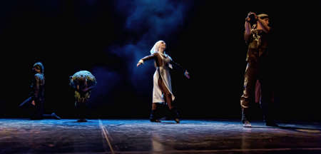 Children s dance ensemble, Dance Lenin so young in the spirit of Soviet Socialist Revolution, St  Petersburg, Russia のeditorial素材