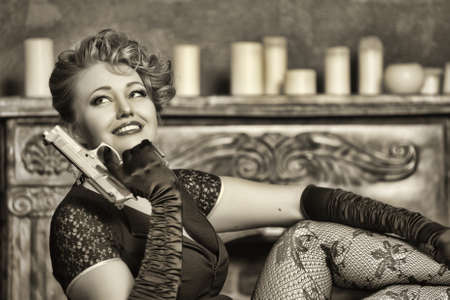 girl gangsterの写真素材