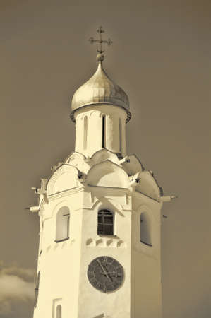 Clock tower of the Novgorod Kremlin の写真素材