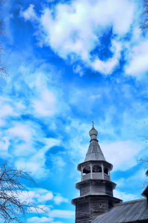 Wooden historic house in Veliky Novgorod, Russiaのeditorial素材