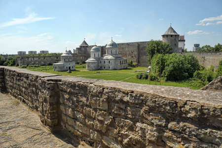 Travel in Russia  Russian fortress of Ivangorod の写真素材