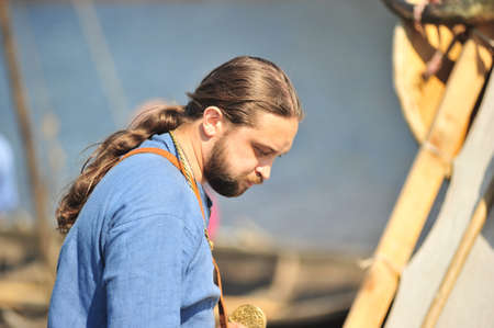 festival "Legend of the Norwegian Vikings" in the Peter and Paul Fortress territory in St. Petersburgのeditorial素材