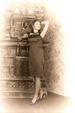 Woman in classicの写真素材