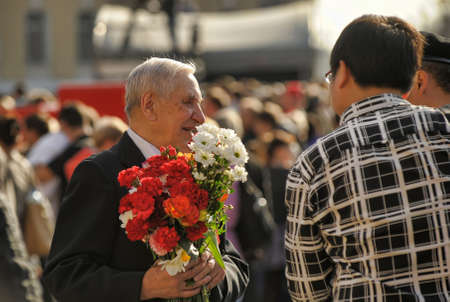 Veterans of the Second World War on Victory parade in St. Petersburg, Russia, on May 9 2012のeditorial素材