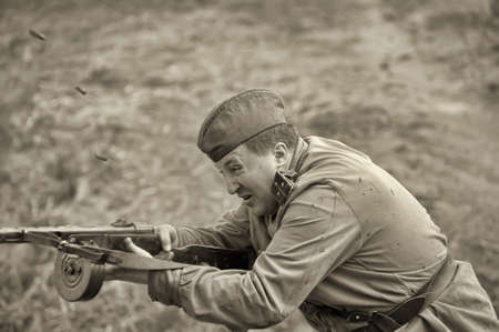 The scenario of military and historical reconstruction "Last fight" is devoted to battles on May 12-13, 1945 with the German parts which are breaking through from Prague towards allied forces.のeditorial素材