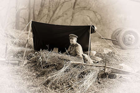 The scenario of military and historical reconstruction "Last fight" is devoted to battles on May 12-13, 1945 with the German parts which are breaking through from Prague towards allied forces.のeditorial素材