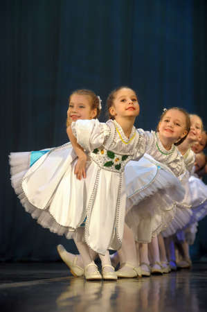 performance of children's dance group, St. Petersburg, Russiaのeditorial素材