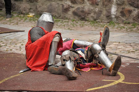 in Vyborg Castle, the annual International Festival of Military History connoisseurs and lovers of the Middle Ages, "Knightのeditorial素材