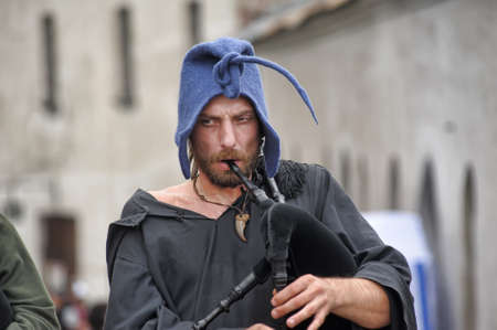 in Vyborg Castle, the annual International Festival of Military History connoisseurs and lovers of the Middle Ages,  Knightのeditorial素材