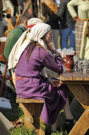 Historical Festival "Legends of the Norwegian Viking," Russia, St. Petersburgのeditorial素材