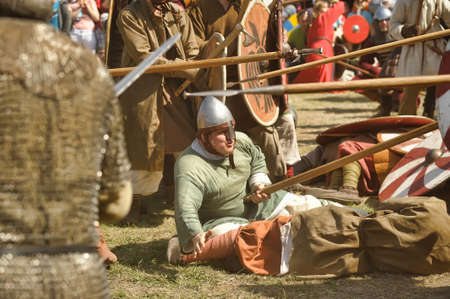 Historical Festival "Legends of the Norwegian Viking," Russia, St. Petersburgのeditorial素材