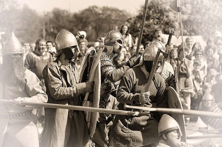 Historical Festival "Legends of the Norwegian Viking," Russia, St. Petersburgのeditorial素材