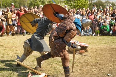 Historical Festival "Legends of the Norwegian Viking," Russia, St. Petersburgのeditorial素材