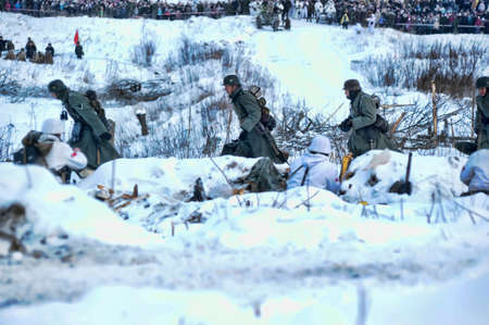 Reconstruction of a major military operation of the Leningrad Front - The January Thunder,  lifting of the blockade of Leningrad.のeditorial素材
