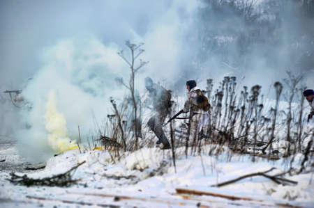 Reconstruction of a major military operation of the Leningrad Front - The January Thunder,  lifting of the blockade of Leningrad.のeditorial素材