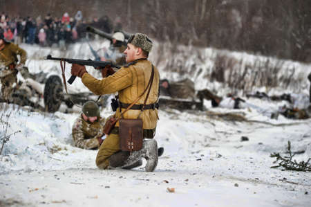 Reconstruction of a major military operation of the Leningrad Front - The January Thunder,  lifting of the blockade of Leningrad.のeditorial素材