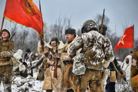 Reconstruction of a major military operation of the Leningrad Front - The January Thunder,  lifting of the blockade of Leningrad.のeditorial素材