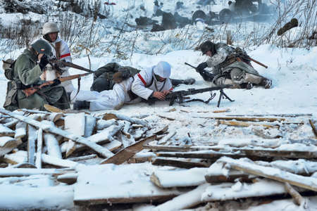 Reconstruction of a major military operation of the Leningrad Front - The January Thunder,  lifting of the blockade of Leningrad.のeditorial素材